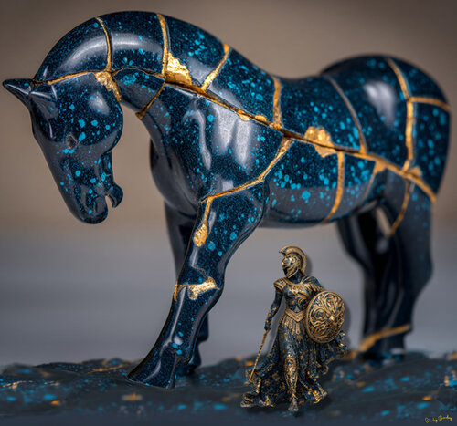 Midnight, inside the walls of Troy by Charley Brindley, Digital for Sale on Singulart
