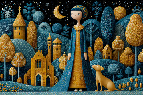 “The King is dead!” The news came to Princess Lovisa late in the evening van Charley Brindley, Digitaal te koop op Singulart