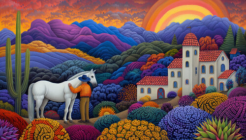 Mexico Sunrise van Charley Brindley, Digitaal te koop op Singulart