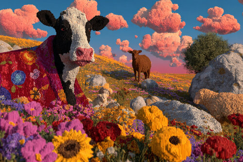 Sunrise on an alpine meadow de Charley Brindley, Digital a la venta en Singulart