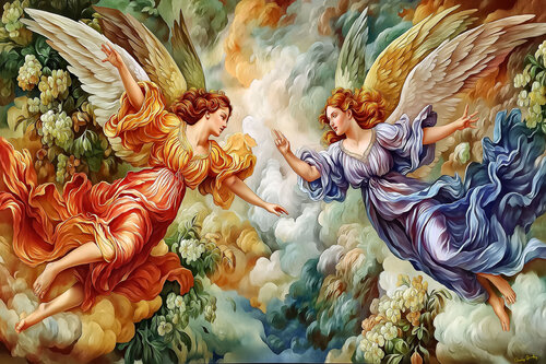 Sistine Chapel ceiling reject—not enough space par Charley Brindley, Digital en vente sur Singulart