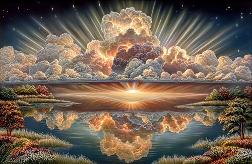 Where the dawn comes up like thunder by Charley Brindley, Digital for Sale on Singulart