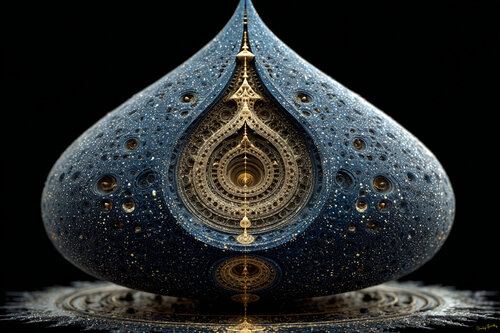 Granite teardrop carved with two metal-vapor lasers par Charley Brindley, Digital en vente sur Singulart