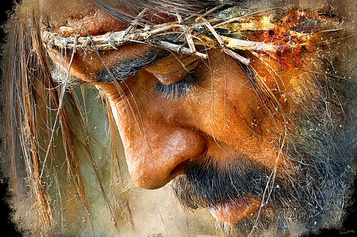 “Father, forgive them…” Luke 23:34 van Charley Brindley, Digitaal te koop op Singulart