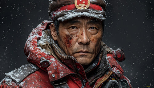 Captain Liang Zhenhai of the Chinese People’s Liberation Army Navy, commander of the battleship, Nanchang van Charley Brindley, Digitaal te koop op Singulart