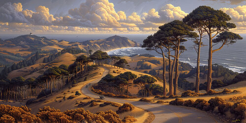 The road from Capo delle Lacrime de Charley Brindley, Digital a la venta en Singulart