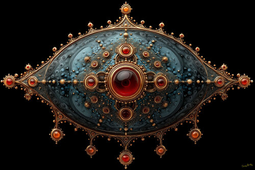 1782. Byzantine cloisonné broach presented to Catherine the Great by Count Grigory Orlov van Charley Brindley, Digitaal te koop op Singulart