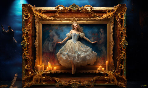 Prima Ballerina Sofiya Marina Baranova at her command performance before Tsar Nicholas II and his family at the Mariinsky Theatre in St. Petersburg on March 15, 1895. Nicholas II was the last Romanov Emperor of Russia Charley Brindley