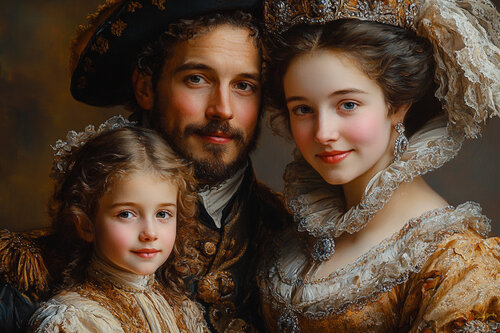 The Royal Family, Principality of Aberkazambia, 1849 Charley Brindley