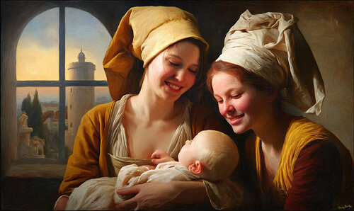 Florence, 1482, Renaissance baby van Charley Brindley, Digitaal te koop op Singulart