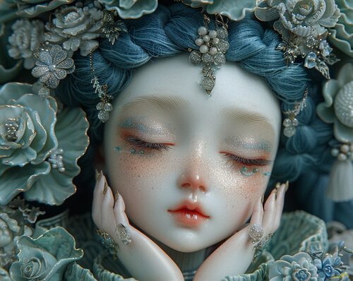 Avalora, goddess of sorrow and mourning, ancient Aberkazambia van Charley Brindley, Digitaal te koop op Singulart