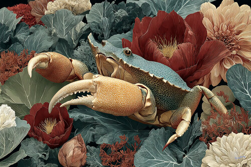 The blue crab of the Caribbean van Charley Brindley, Digitaal te koop op Singulart