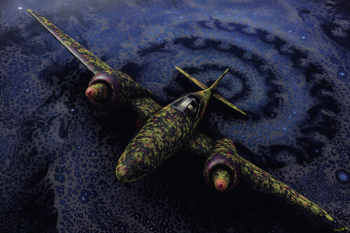 German Messerschmitt Me 263 jet fighter plane, March, 1945 by Charley Brindley, Digital for Sale on Singulart