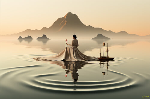 Celestine the Mystic, on Loch Aurelian de Charley Brindley, Digital a la venta en Singulart