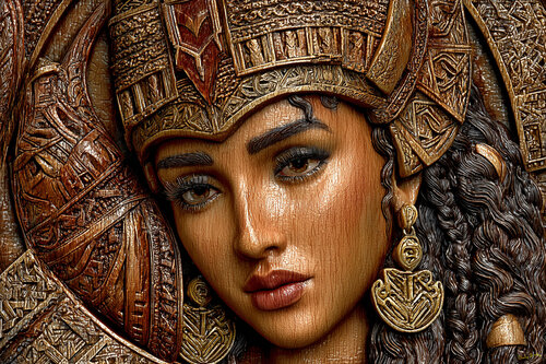 Persian Princess Stateira, daughter of Darius III of Persia, and later, after Alexander the Great’s victory over Darius at the Battle of Issus in 333 BCE, she became Alexander's second wife by Charley Brindley, Digital for Sale on Singulart