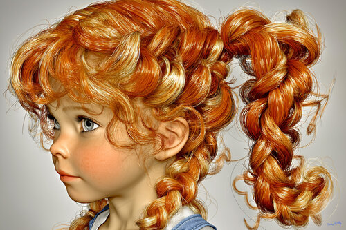 Sissy Autumn Delaney, age four and a half van Charley Brindley, Digitaal te koop op Singulart