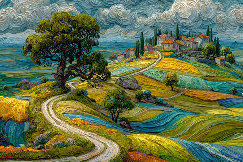 Casa Sulla Collina in the Chianti region of Tuscany von Charley Brindley, Digital kaufen auf Singulart