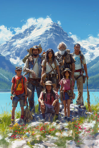 Those Who Choose the High Ground--off the ledger of the world de Charley Brindley, Digital a la venta en Singulart