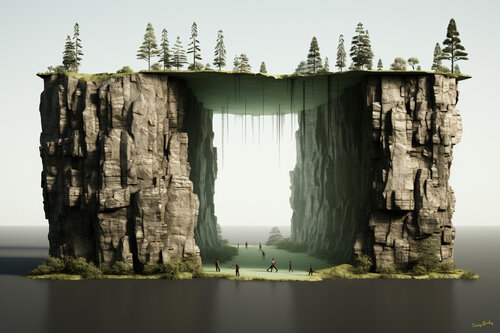 Skating on Thin Ice di Charley Brindley, Digitale in vendita su Singulart