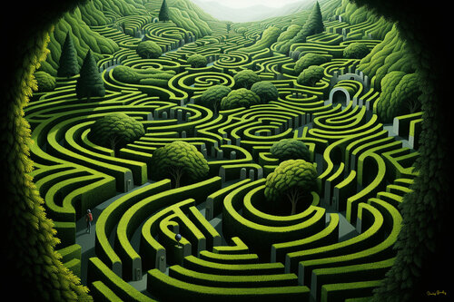 The Maze, Day 3 van Charley Brindley, Digitaal te koop op Singulart