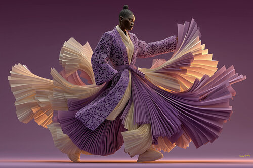 First One Down the Runway de Charley Brindley, Digital a la venta en Singulart