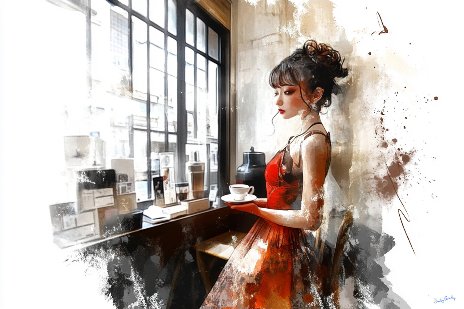 Julie Ann, the morning after the breakup Charley Brindley Digital zu verkaufen