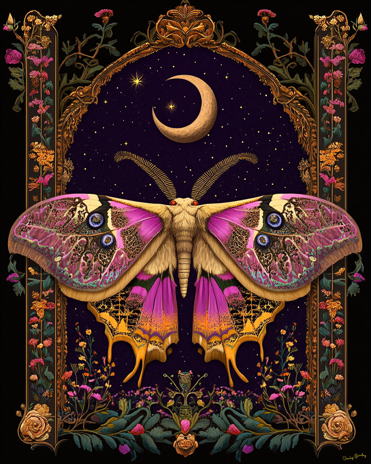 Sahara Desert Moth from “Arabian Nights” Charley Brindley