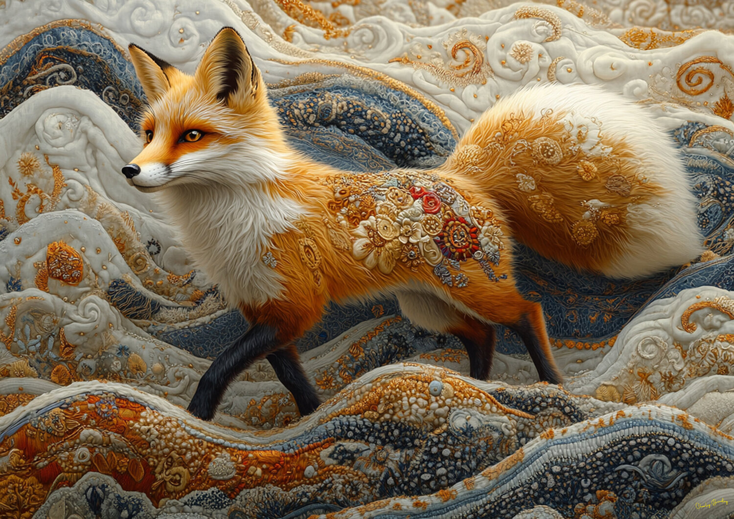 The desert fox sensing her quarry Charley Brindley