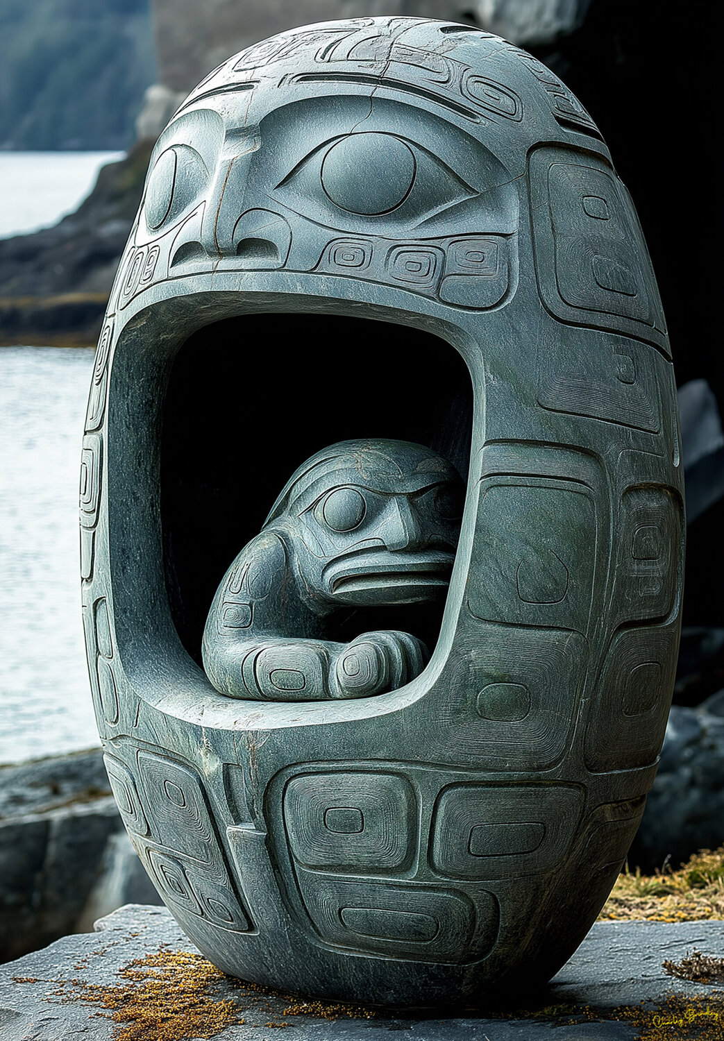 Mystical ancient Polynesian petroglyph Charley Brindley