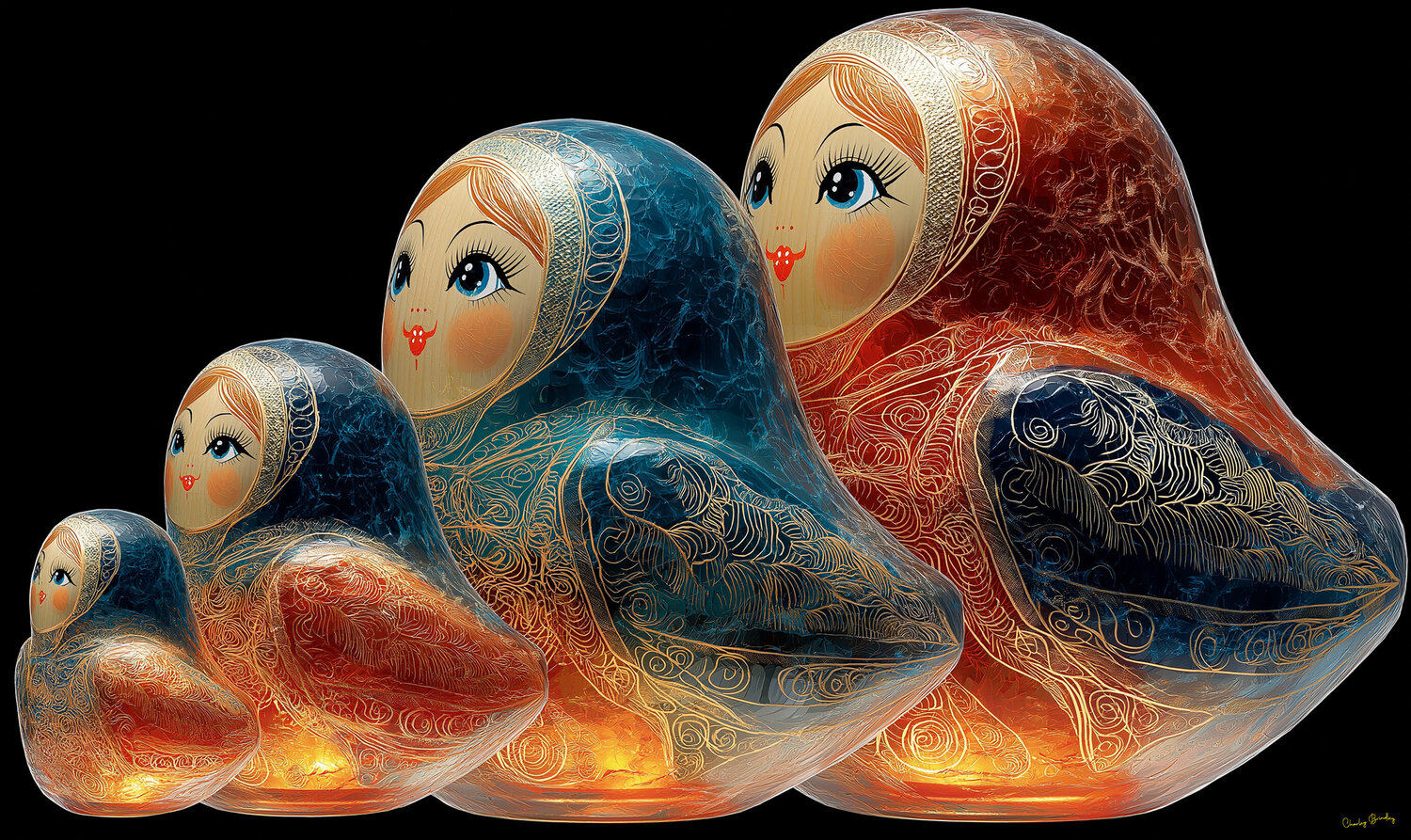 Matryoshka Nesting Dolls Charley Brindley