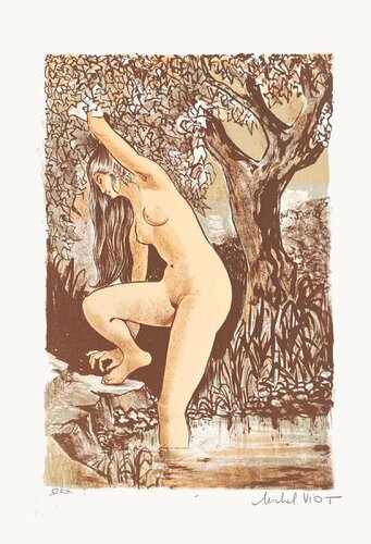 Nu à la rivière I di Michel Viot, Stampa in vendita su Singulart