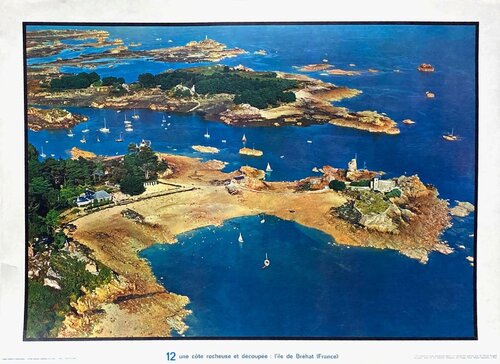 Documents géographiques - 12 une côte rocheuse et découpée : Ile de Bréhat by COLLECTIF - DRAEGER TOURISME, 인쇄 for Sale on Singulart