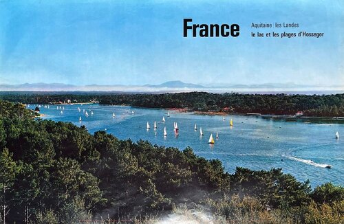 France - Hossegor lac et plages (Fitte) by COLLECTIF - DRAEGER TOURISME, 인쇄 for Sale on Singulart
