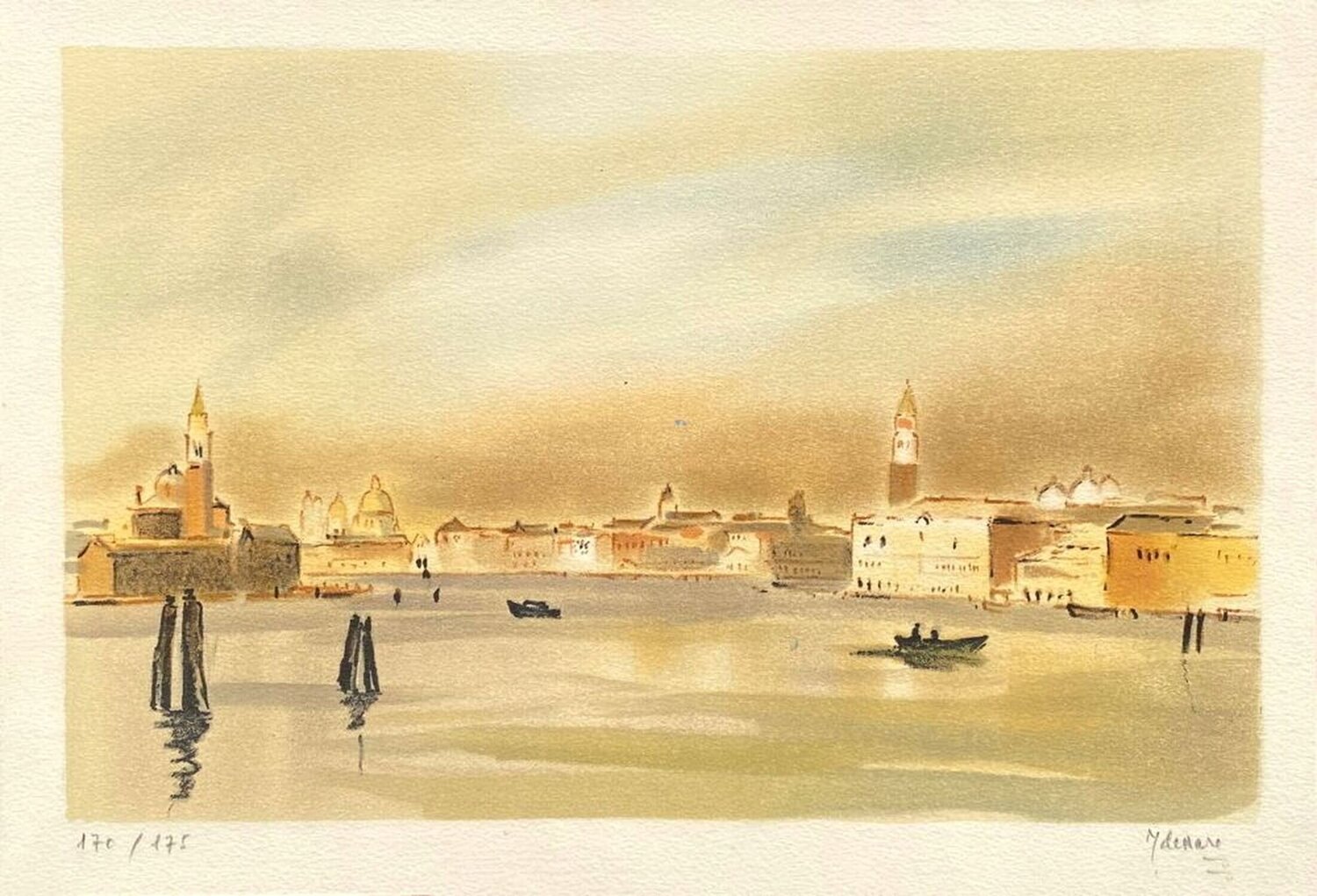 Le Grand Canal à Vensie Yves De Mare Druck zu verkaufen