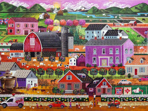 Valentine's Farm di Julie Pace Hoff, Pittura in vendita su Singulart