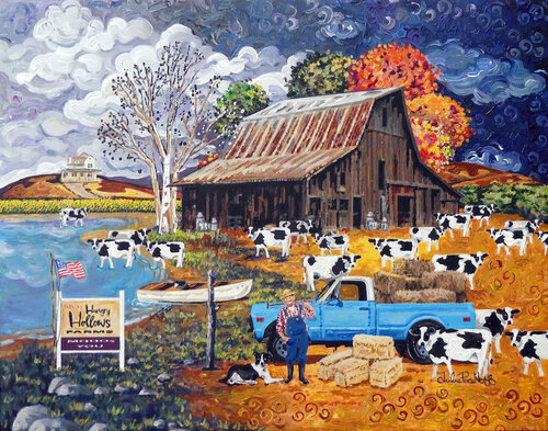 PaPa Jr's Barn di Julie Pace Hoff, Pittura in vendita su Singulart