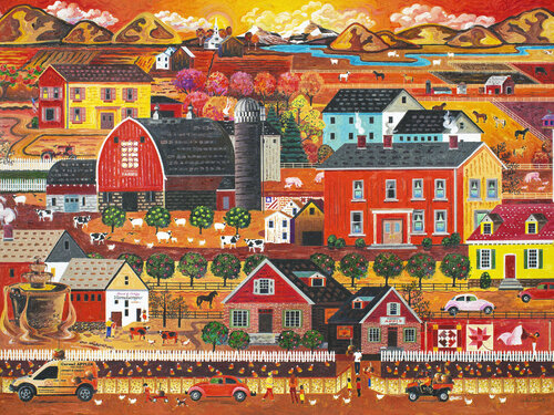 Autumn Farm von Julie Pace Hoff, Malerei kaufen auf Singulart