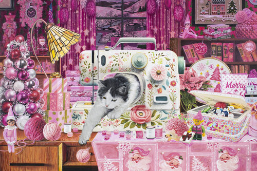 Holiday Craft Room de Julie Pace Hoff, Pintura a la venta en Singulart