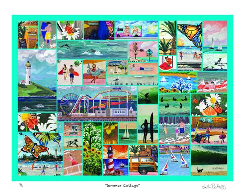 Summer Collage by Julie Pace Hoff, Digital for Sale on Singulart