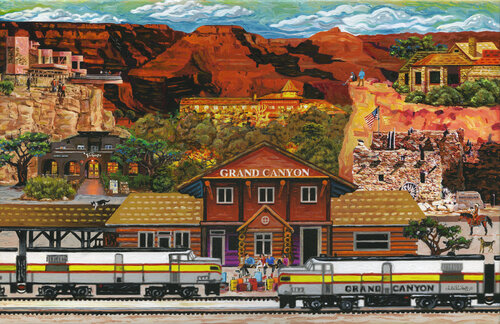 Remembering The Grand Canyon di Julie Pace Hoff, Pittura in vendita su Singulart