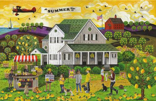 Lemonade Stand par Julie Pace Hoff, Peinture en vente sur Singulart