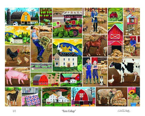 Farm Collage by Julie Pace Hoff, Print for Sale on Singulart