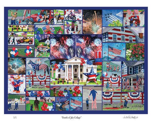 4th of July Collage by Julie Pace Hoff, Print for Sale on Singulart