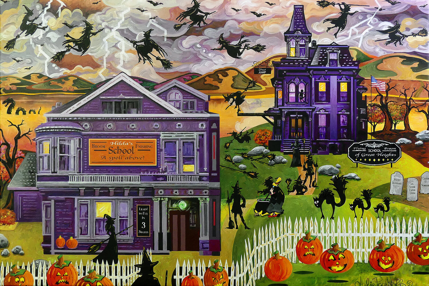 Halloween Witches Flight School Julie Pace Hoff