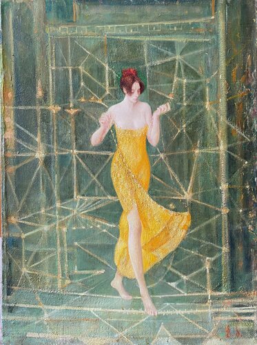 Woman in yellow van Besik Arbolishvili, Schilderij te koop op Singulart