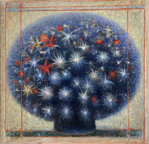 Blue flowers van Besik Arbolishvili, Schilderij te koop op Singulart