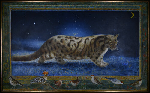 Wilde Cat van Besik Arbolishvili, Schilderij te koop op Singulart