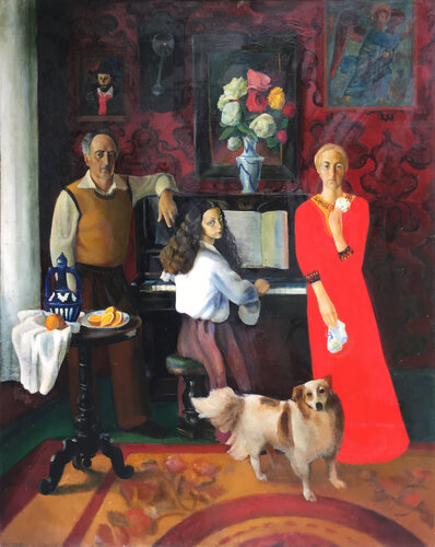 "Family Portrait" van Besik Arbolishvili, Schilderij te koop op Singulart