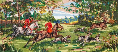 Landschap met hertenjacht after Jan Wyck di Rob Scholte, Altri media in vendita su Singulart