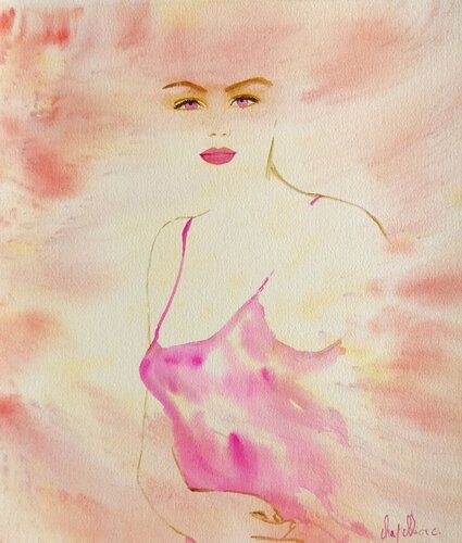 Roselynne by Cécile Chapellier, Work on Paper for Sale on Singulart